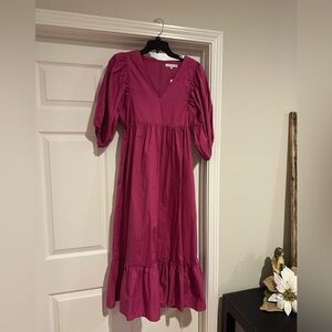 Karlie Fuchsia Long Sleeve Dress